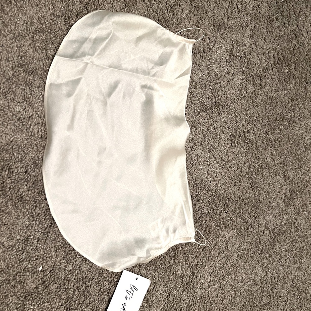 White Satin Crop Top